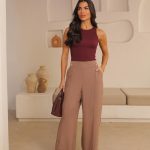 Calça Sarjada Botão